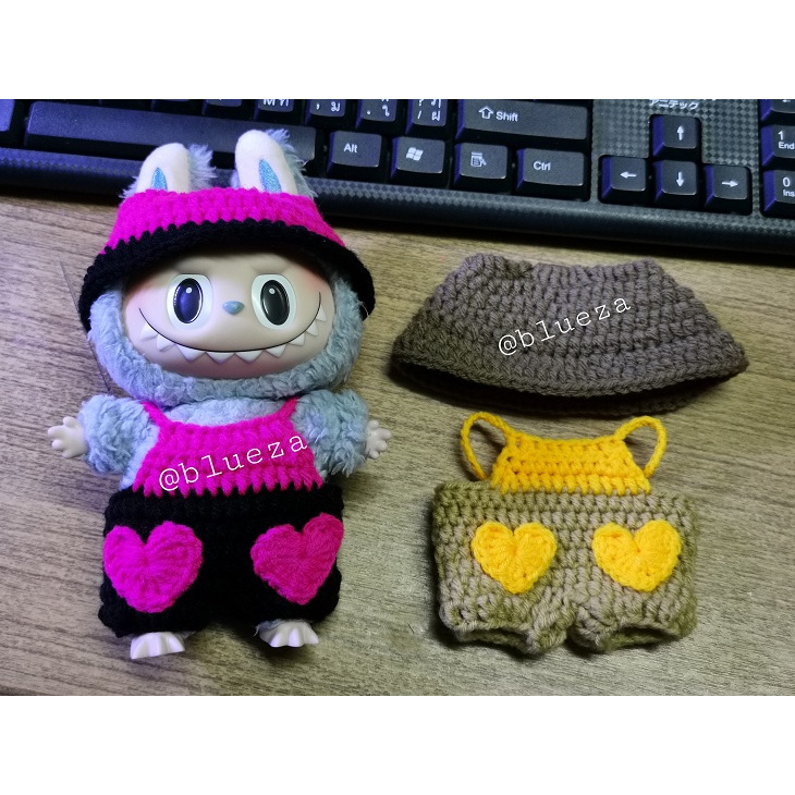 ชุดถักไหมลาบูบู้ Labubu ไหม4ply