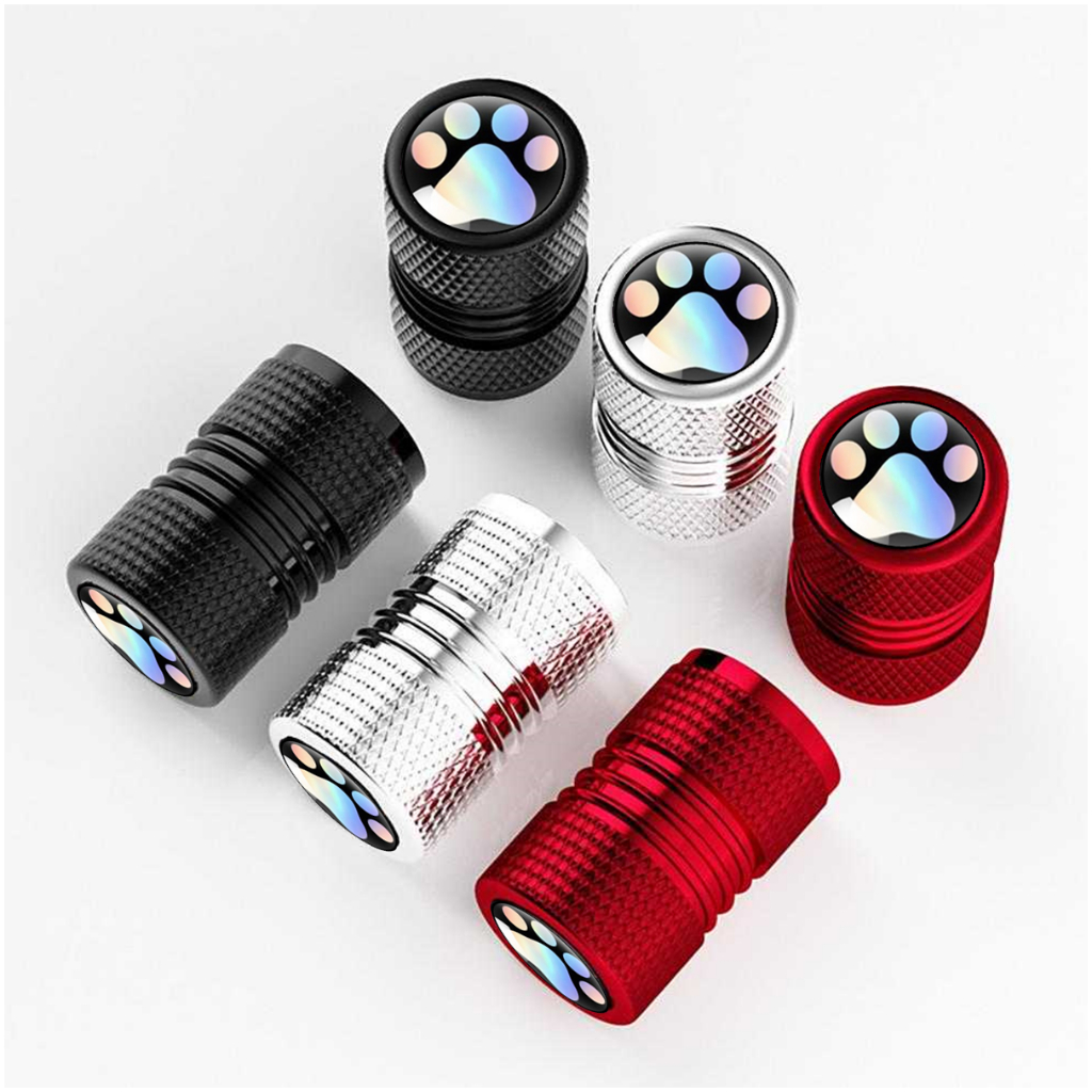 จุกปิดลมยาง ฝาปิดจุกลม ยางรถยนต์ 4 pcs ใช้ได้กับรถทุกรุ่น สต็อกในไทย รุ่น  M24WW