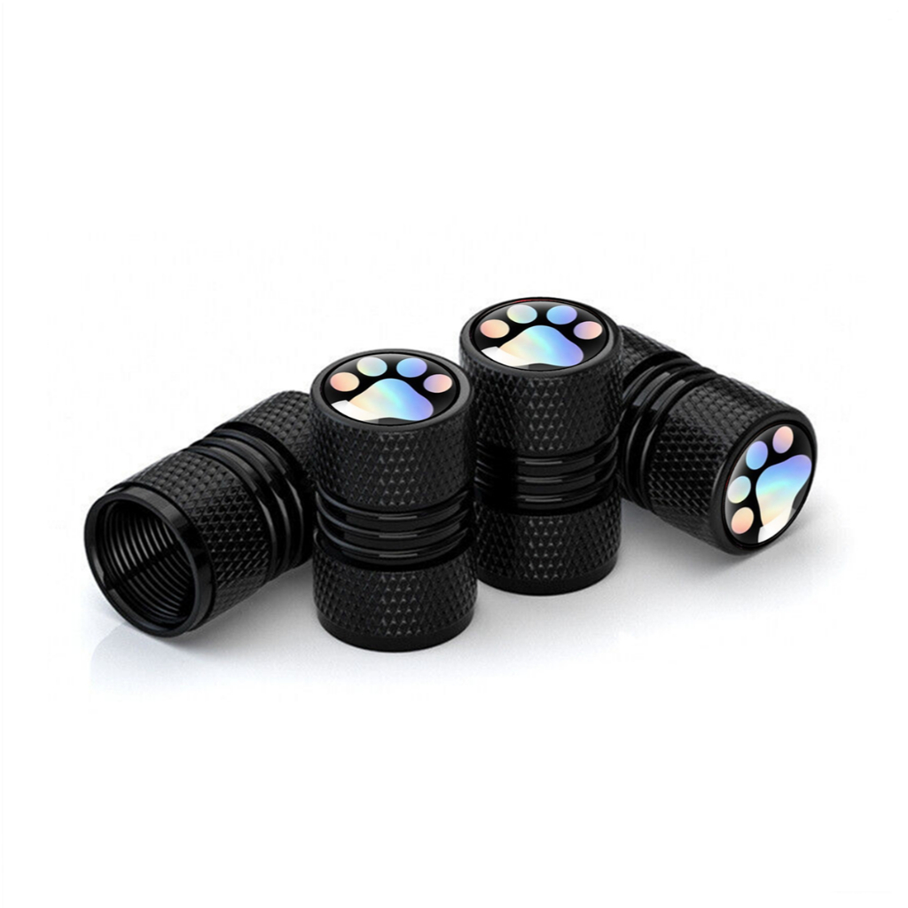 จุกปิดลมยาง ฝาปิดจุกลม ยางรถยนต์ 4 pcs ใช้ได้กับรถทุกรุ่น สต็อกในไทย รุ่น  M24WW