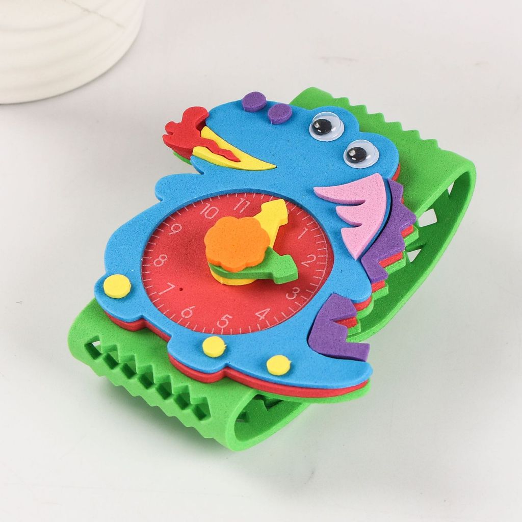 นาฬิกาข้อมือเด็ก DIY Watch โฟม EVA ลายน่ารัก ของเล่นงานประดิษฐ์ นาฬิกาสอนเวลา