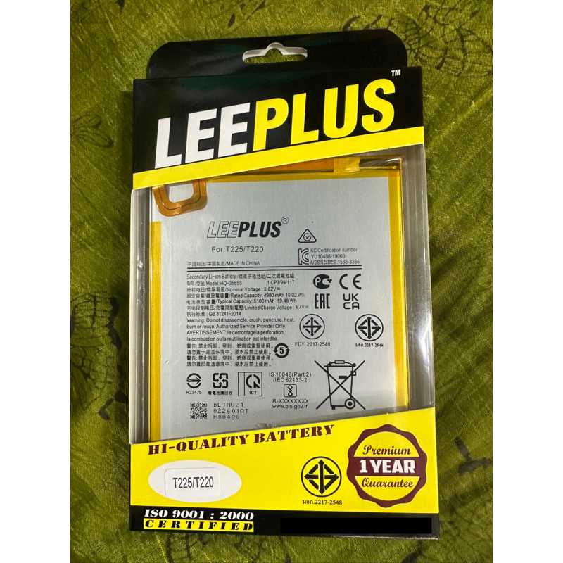 แบตSS Galaxy แบตForซัมซุงแท็บเล็ตA7lite T220 T225 Battery Tablet 5100 mAh แบตLeeplusรับประกัน