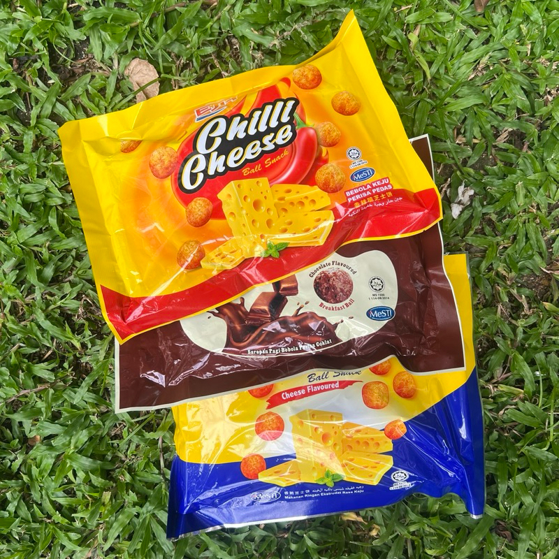 ชีสบอล ขนมข้าวโพด อบกรอบเคลือบชีส แบบถุงขนาดใหญ่ EJH Cheese Ball 120 กรัม