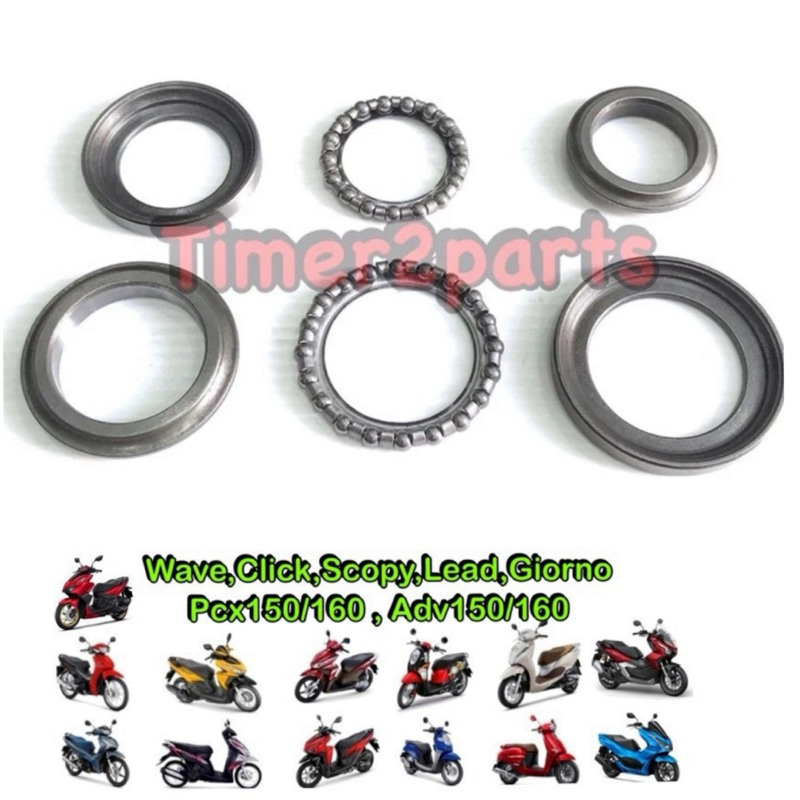 ถ้วยคอ ลูกปืนคอ Wave Click Scoopy Lead Pcx Giorno Adv150