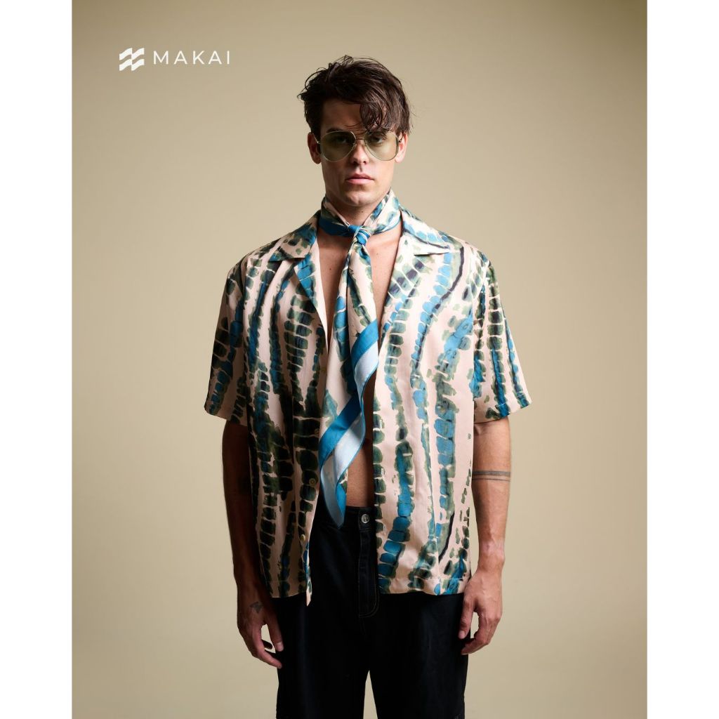 MAKAI เสื้อเชิ้ต เสื้อฮาวาย ผ้าไลโอเซลล์ ลาย MYST Hawaiian Shirt
