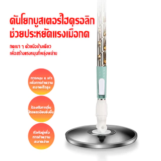 LIVITS ถังปั่นไม้ม็อบ spin mop ม็อบถูพร้อมถังปั่นหมุนได้360องศา ไม้ม๊อบถูพื้น ผ้าไมโครไฟเบอร์
