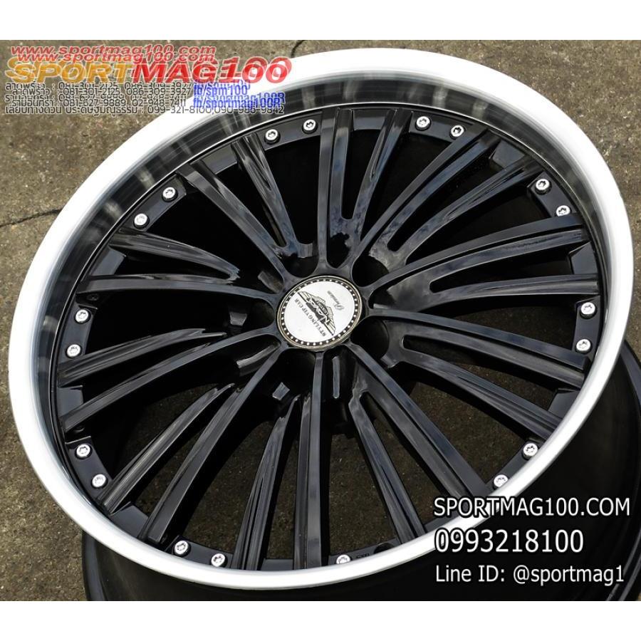 ล้อแม็กมือสอง NAYA ดำขอบเงา 8-18นื้ว 5รู100 Offset38 [21333]