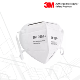 3M™ 9501+ หน้ากากป้องกัน ฝุ่น ละออง แบบพับได้ สายคล้องหู (1ช…