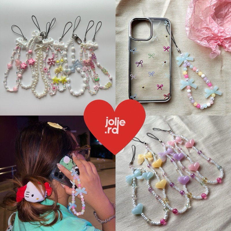 jolie.rd | Phone charm สายคล้องโทรศัพท์มือถือ/กล้องแบบโบว์