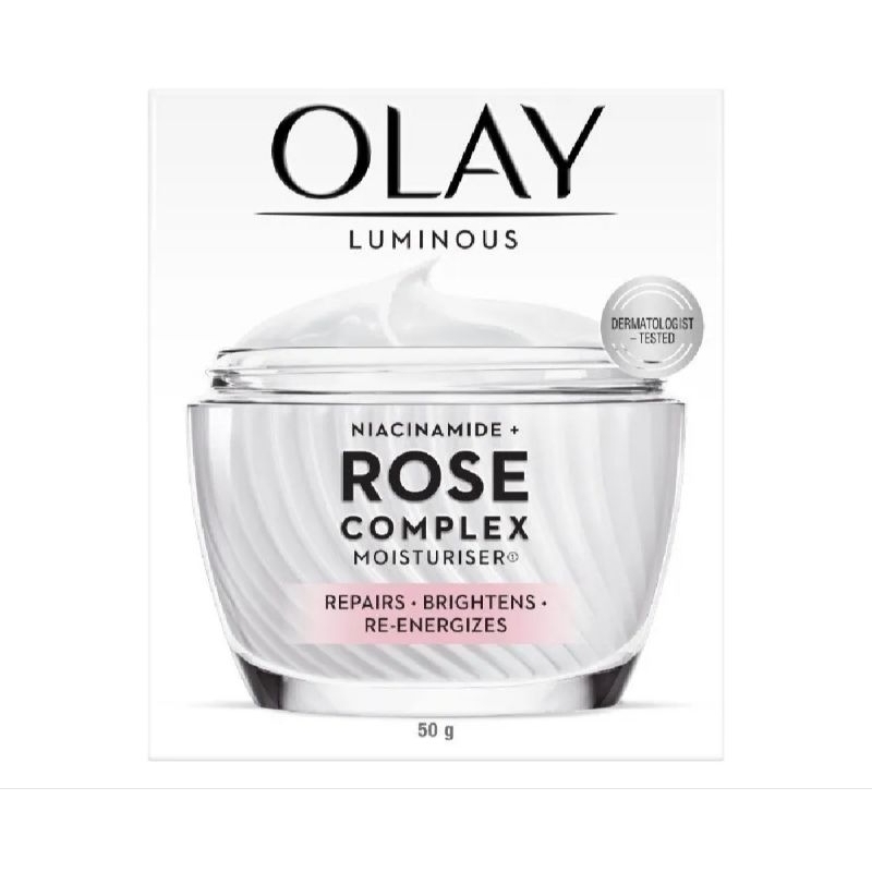 ผลิต 5/2025)Olay Luminous Niacinamide Rose Complex Cream 50g ครีมบำรุงผิวหน้า ที่มีส่วนผสมสารสกัดของดอกกุหลาบ
