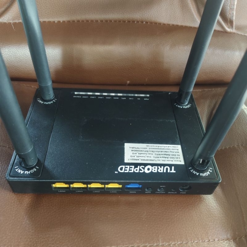 เราเตอร์ไวไฟ TURBOSPEED WR6221-T ไม่มีอะแดปเตอร์ ใช้งานได้เทสแล้ว