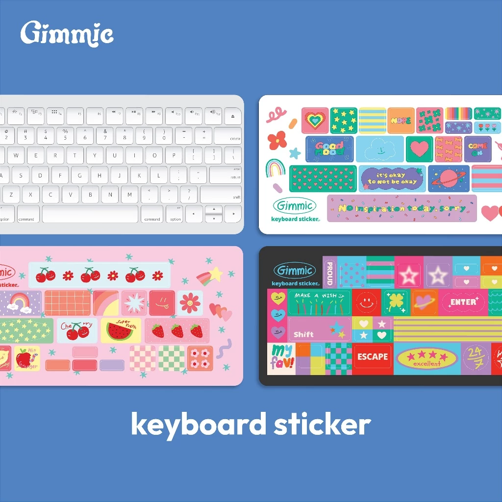 ✨🍒💗 NEW ARRIVAL! “Keyboard Sticker” ✨🍒💗 สติ๊กเกอร์ติดคีย์บอร์ด สีสันคัลเลอร์ฟูลใจ 3 ดีไซน์ ✨