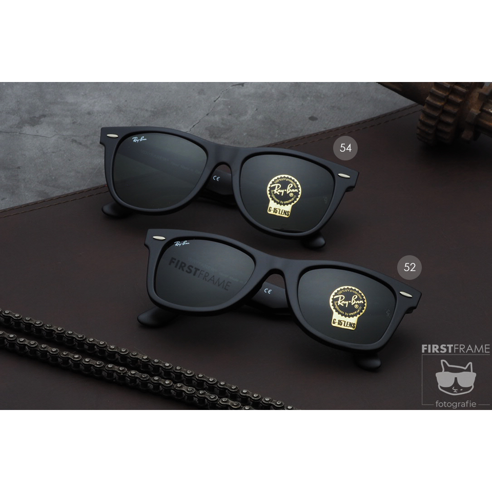 RB2140F 901 ORIGINAL WAYFARER กรอบแว่นสีดำ เลนส์เขียวดำ G15