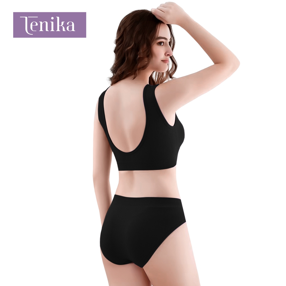 TENIKA bar Set เจลลี่บรา บราไร้ขอบ สปอร์ตบรา เหมาะใส่ออกกำลังกาย ใส่สบาย เนื้อผ้านิ่ม เก็บทรงดี — صورة 3