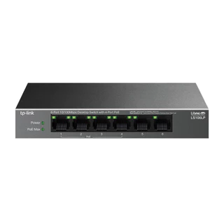 TP-LINK SWITCH สวิตซ์ 6-Port 10/100Mbps Desktop Switch with 4-Port PoE รุ่น LS106LP - LifeTime