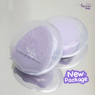 พร้อมส่ง Saijai Chiffon Puff พัฟมินิ สีม่วงพาสเทล