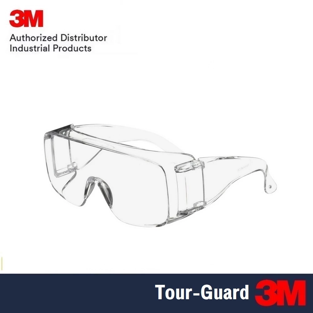 แว่นนิรภัย 3M รุ่น Tour-Guard เลนส์ใส UVA-UVB เลนส์โพลีคาร์โบเนต กันลม กรอบใส