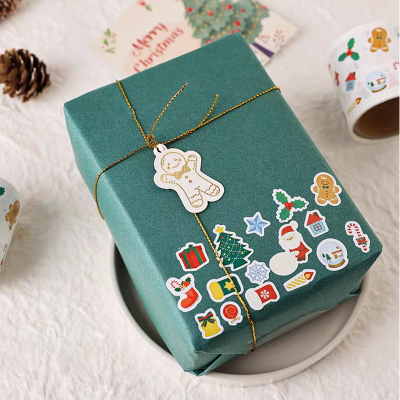 สติ๊กเกอร์คริสต์มาส สติ๊กเกอร์ Christmas ตกแต่งของขวัญ