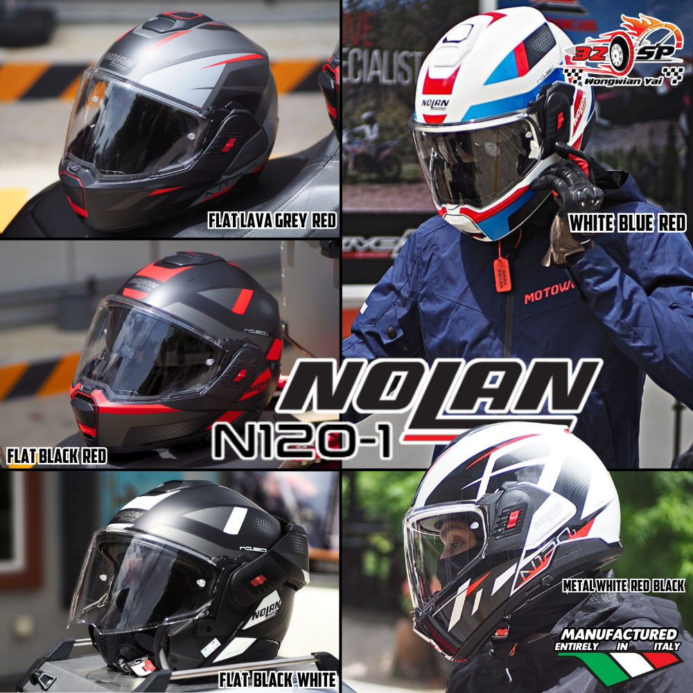 หมวกกันน็อคยกคาง Nolan รุ่น N120-1 Flip Black ใหม่ล่าสุดส่งไว!! 320SP.วงเวียนใหญ่!!