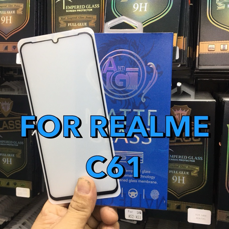 ฟิล์มกระจกเต็มจอ แบบด้าน รุ่น Realme C63,C61,C53,C51,Note50 ฟิล์มกระจกกันแตก