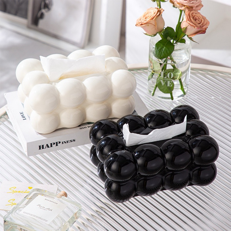 พร้อมส่ง กล่องทิชชู่มินิมอล สไตล์เกาหลี ขนาดใหญ่ มีช่องใส่รีโมท ไซส์เล็ก