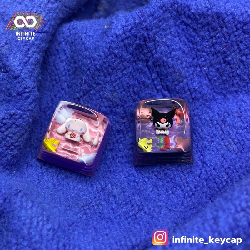 คีย์แคปน้อง kuromi , cinnamoroll ( artisan keycap )