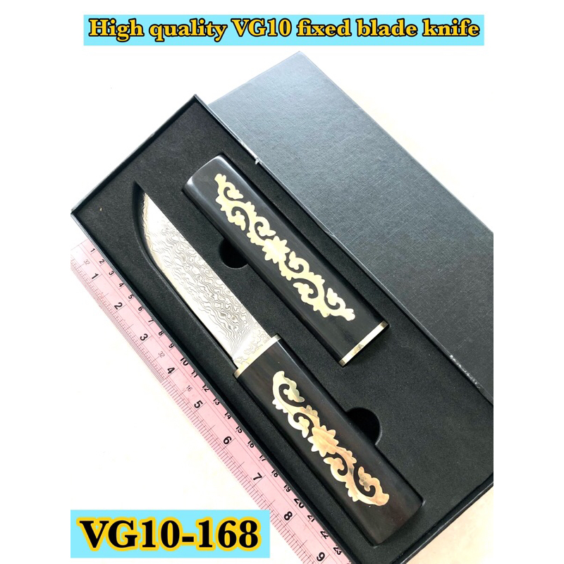 High quality VG10 fixed blade knife VG10-168D for collection and camping 🏕️