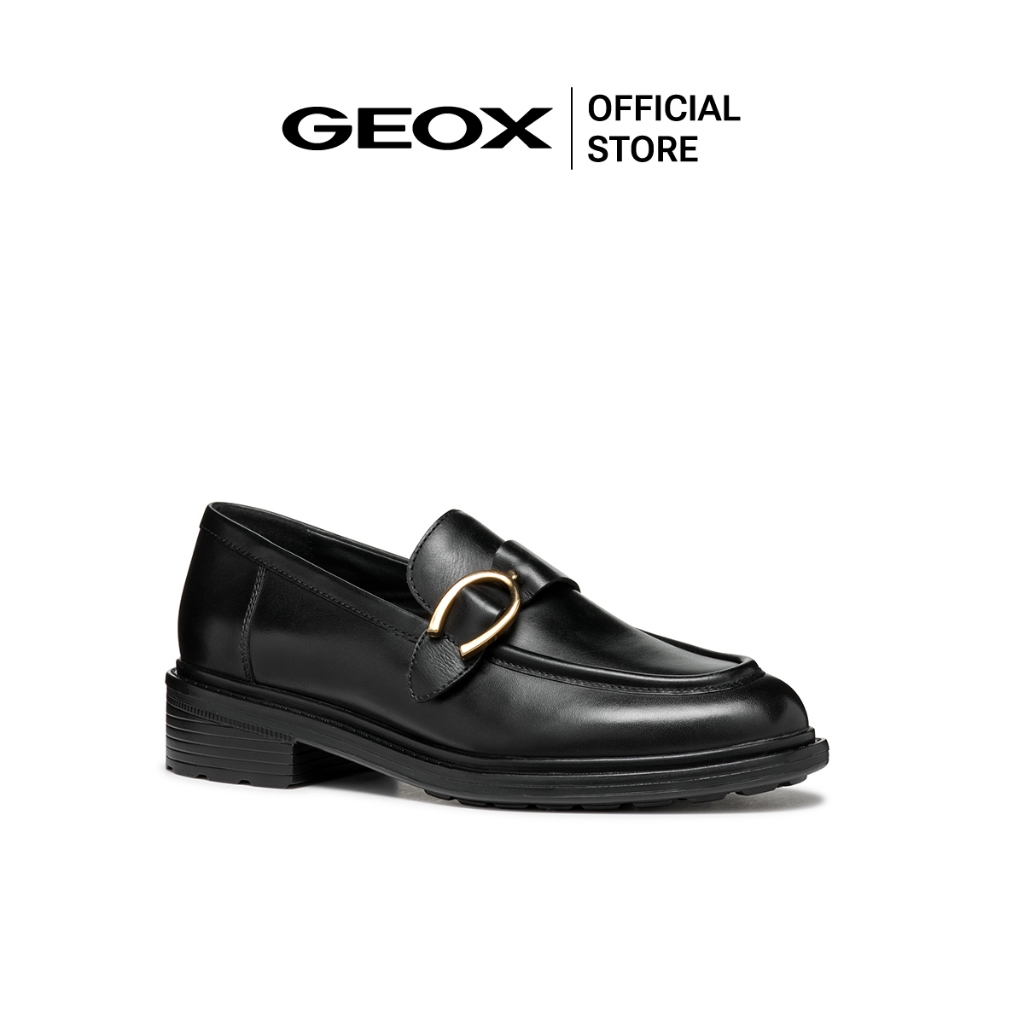 GEOX รองเท้าหนังผู้หญิง รุ่น D WALK PLEASURE - BLACK FW24 (D46TGCC9999F_F4BKXX)