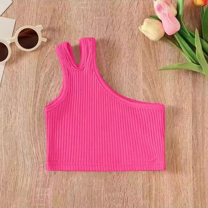 เสื้อครอปเด็ก สไตล์เกาหลี สายเดี่ยว ไหล่เดียว และเสื้อกล้าม thumbnail 7