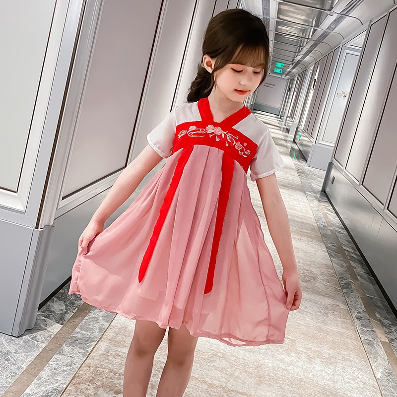ชุดเดรสฮันฟูสำหรับเด็กผู้หญิง สไตล์จีน (พร้อมส่งในไทย)