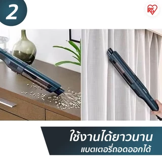 IRIS OHYAMA ไอริส โอยามะ เครื่องดูดฝุ่นไร้สายพลังดูดแรง เครื่องดูดฝุ่นมือถือ รุ่น HCD-A2 สีน้ำเงิน