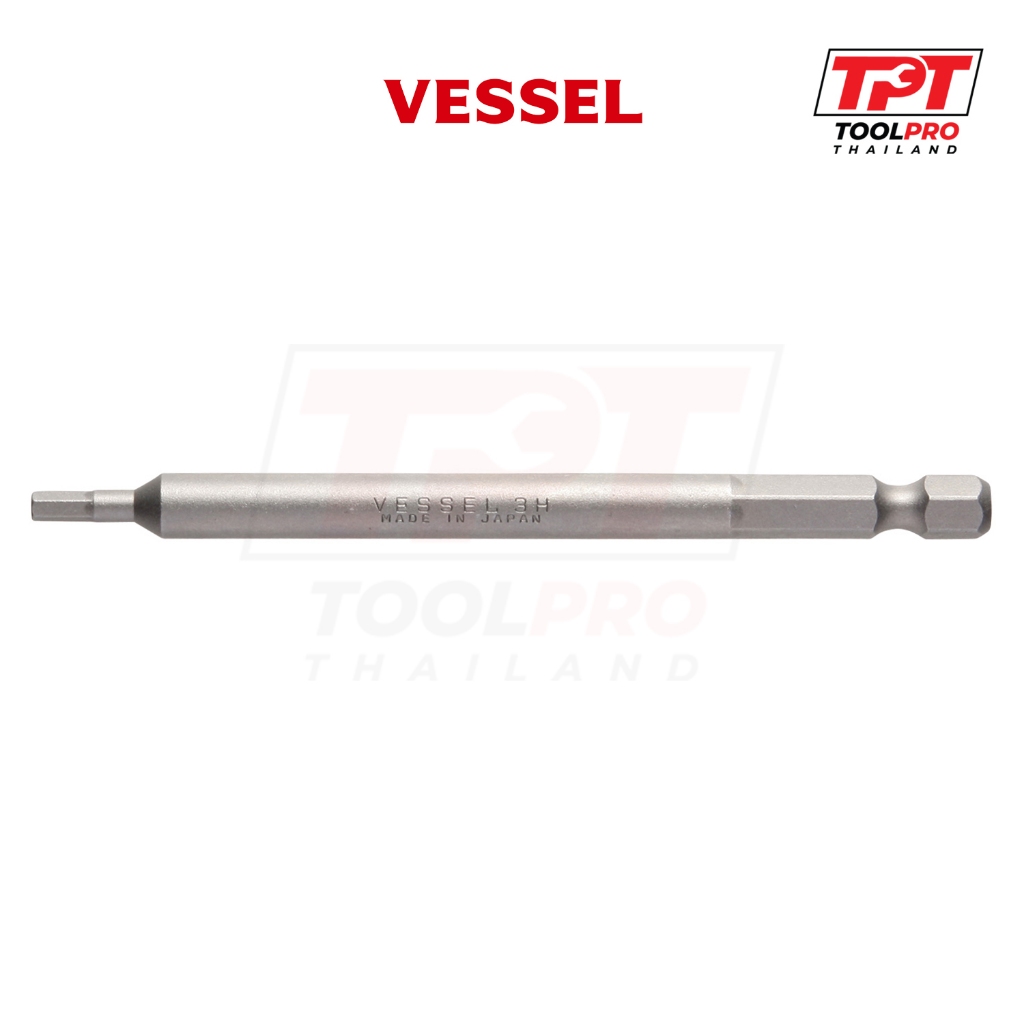 Vessel ดอกหกเหลี่ยม B35 Industrial Bit H3 x 100mm (H - High Power), 1/4" / 6.35mm (E6.3)