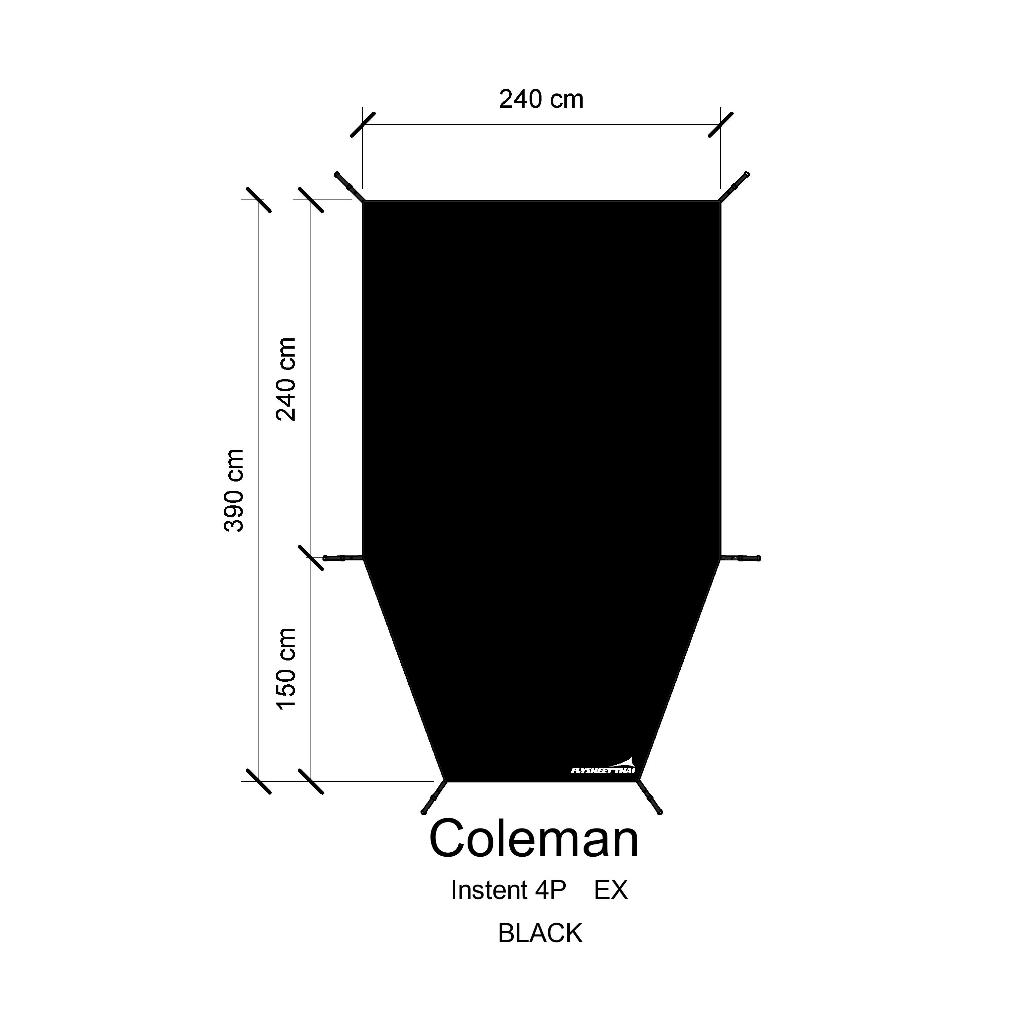 COLEMAN INSTANT 4P กราวชีท ตรงรุ่น เสริมยื่นหน้า