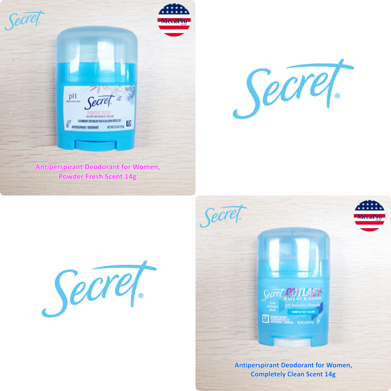 40% Sale!!! EXP.03/26 Secret® Antiperspirant Deodorant for Women 14g โรลออนสติ๊ก สำหรับผู้หญิง ขนาดพ