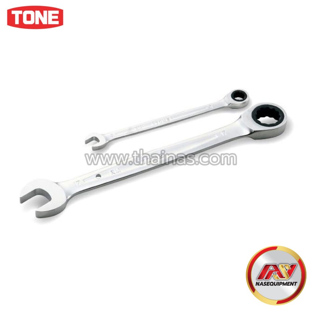 TONE ประแจแหวนฟรีข้างข้างปากตาย เหล็กกล้า งานอุตสาหกรรมญี่ปุ่น คละไซส์ 07-24 มม. | RM SERIES