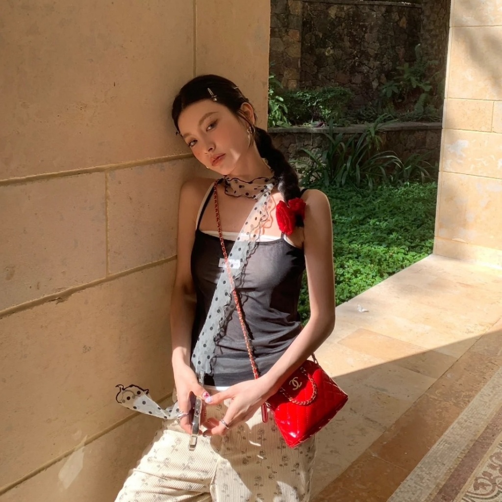 Dot Lace Choker โชคเกอร์ผ้าพันคอริบบิ้นลายจุดมี 2 สี ขาว/ดำ 🇹🇭พร้อมส่งจากกทม.