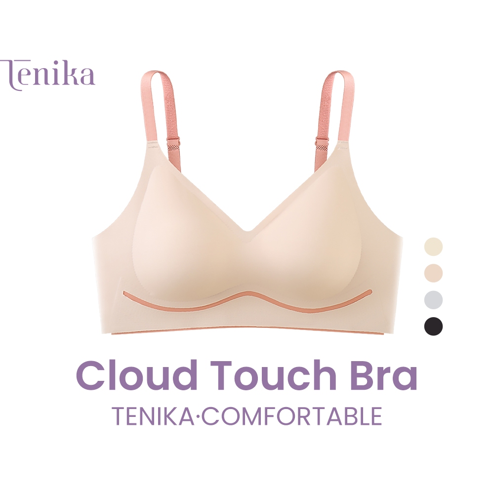 TENIKA Comfortable เจลลี่บรา บราไร้ขอบ ไร้โครง ใส่สบาย เนื้อผ้านิ่ม บราไร้โครง ชุดชั้นในเพื่อสุขภาพ บราสวย Bra-056