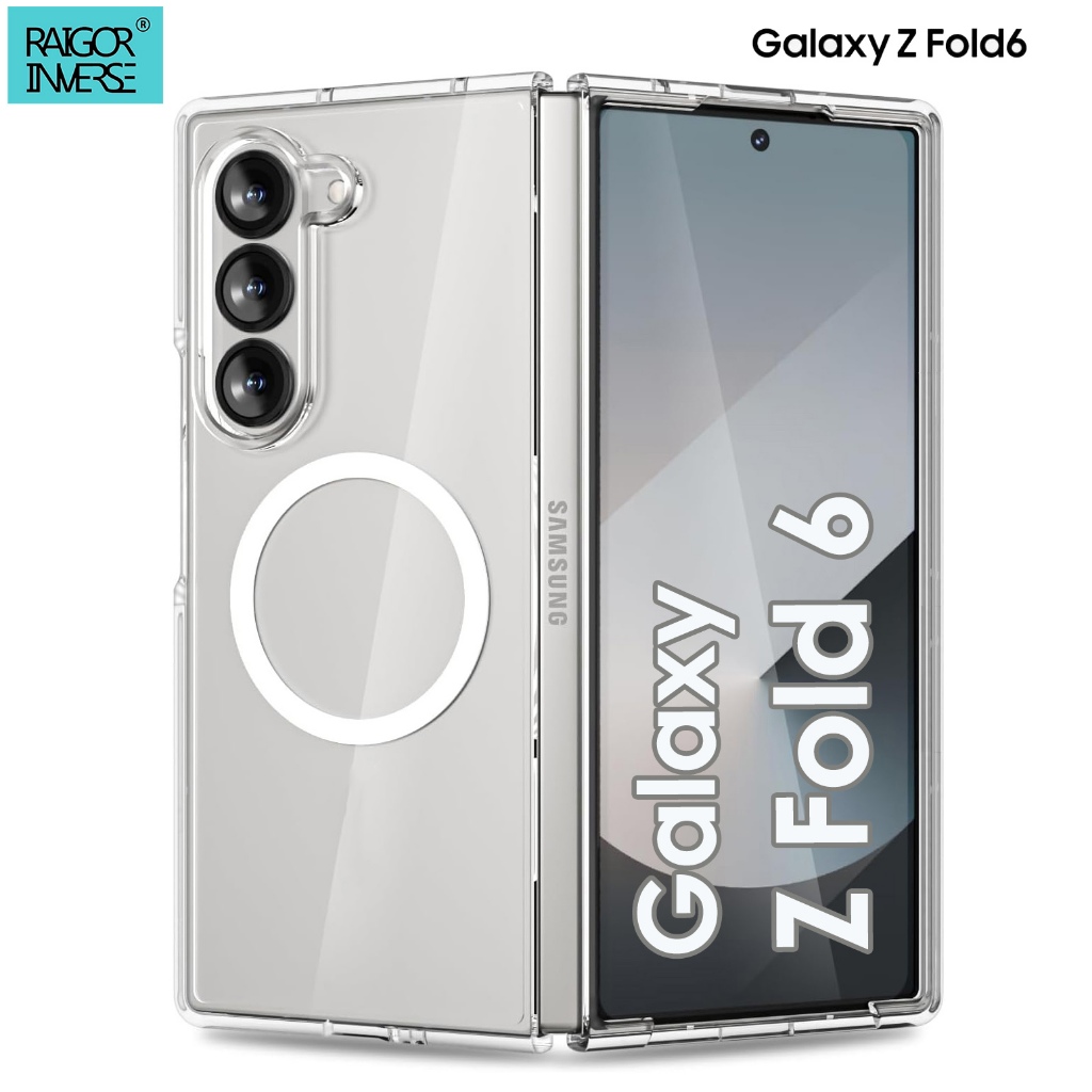 RAIGOR INVERSE เคสชาร์จไร้สาย Samsung Z Fold 6 / Fold6 / ZFold6 แท้ % เคสใส เคสแม่เหล็ก Magnetic case ZFold6