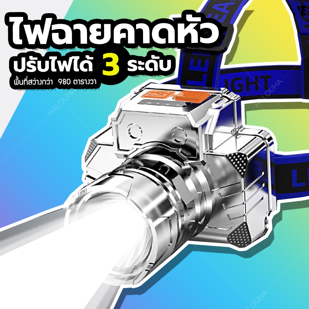 T998 แรงสูงไฟฉายคาดหัวแท้LEDกันน้ำ 99999999W ไฟส่องกบ ส่องแสงระยะ5KMแบตอึด48-72ชม.ไฟฉายแรงสูง ไฟสายคาดหัว ไฟฉายแบบชาร์จ