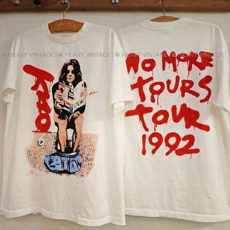 Ozzy Osbourne no more tours tour 1992 Vintage 90s Made in USA เสื้อวินเทจ เสื้อทัวร์ วงร๊อค heavy vintage shirt