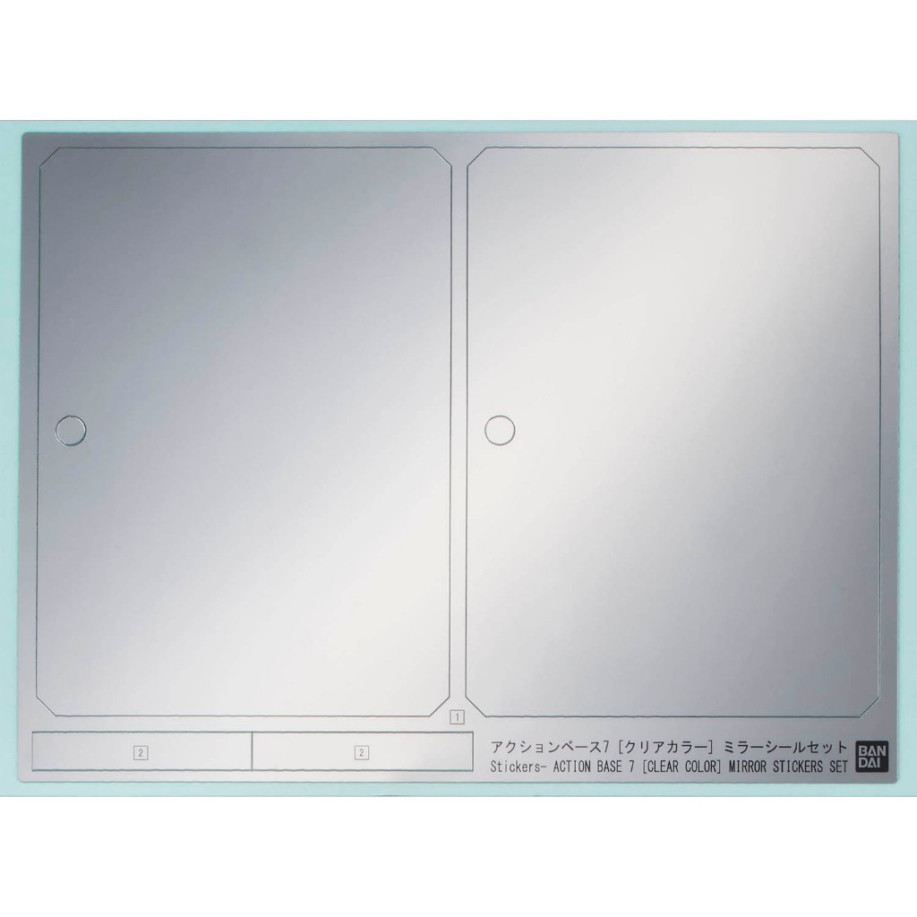 Bandai Action Base 7 Clear Color Mirror Stickers Set