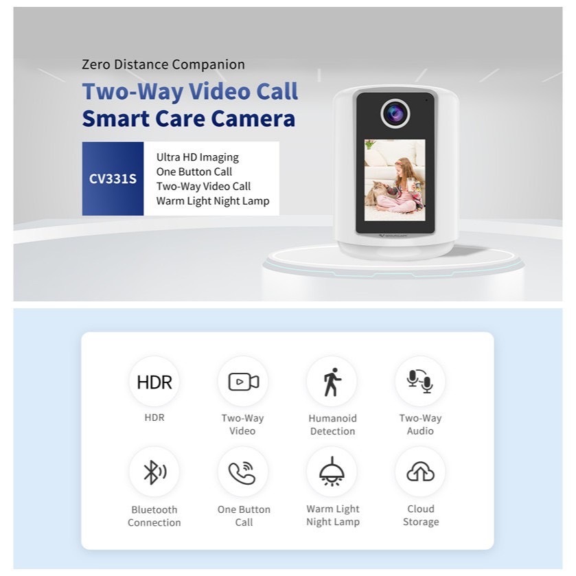 Vstarcam CV331S กล้อง WiFi FULL HD 1080p 2mp Two-Way One Click Video Call กล้องวงจรปิด โทรวีดีโอคอลไ