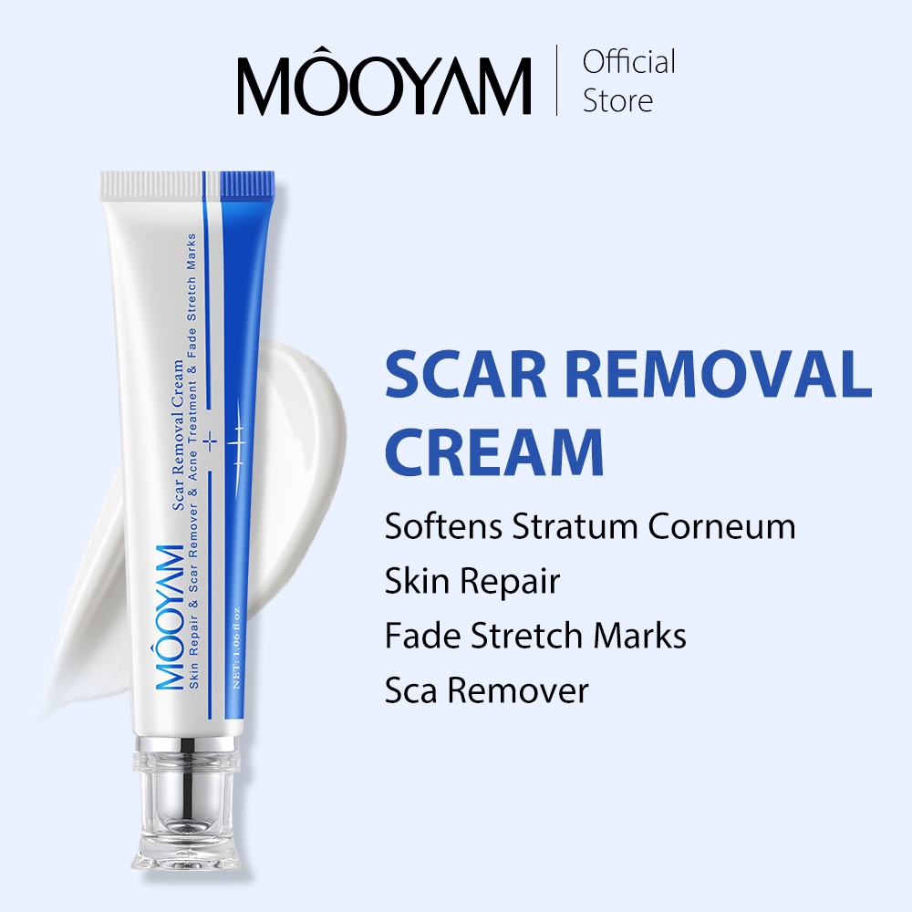 MOOYAM Scar Removal Cream ใช้สำหรับลบแผลเป็น ลดรอยแตกลาย ลดเม็ดสี ยาทาแผลเป็น 30g