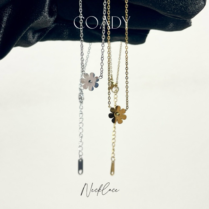 Coady - Daisy necklace  สร้อยคอจี้ดอกเดซี่ Stainless Steel