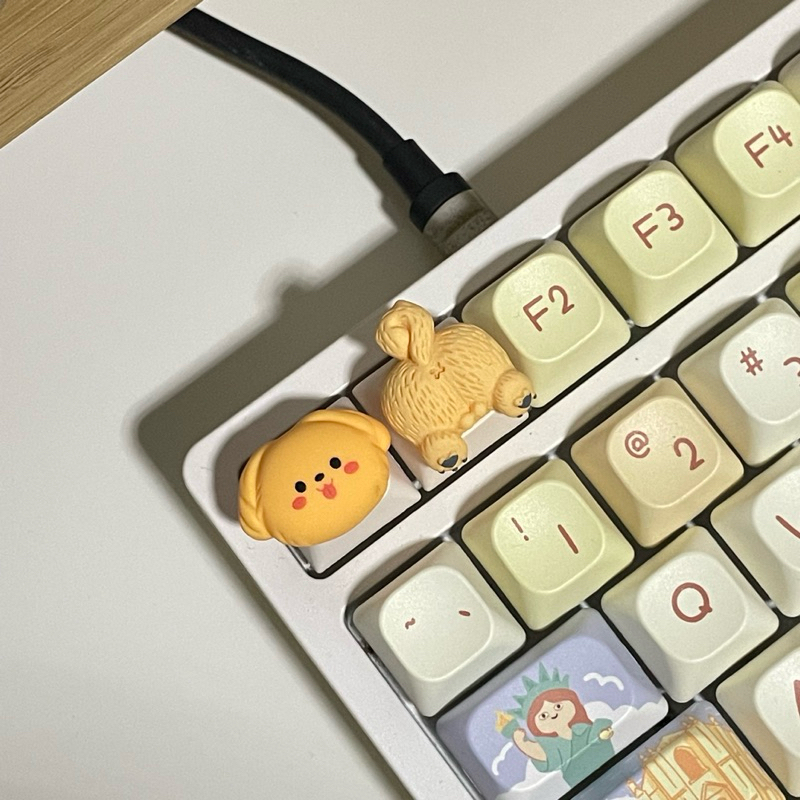 PNS019 [keycaps] คีย์แคปน้องหมา น้องแมว /หน้า,หาง (ชุด2ชิ้น/1ชิ้น) สำหรับ Mechanical Keyboard ราคา ถูกที่สุด ดีลบีเคเค แกลเลอรีภาพที่ 4