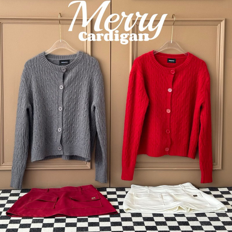 THESUNCO - Merry Cardigan เสื้อคาดิแกน ผ้าไหมพรมเนื้อแน่น นุ่มผิว
