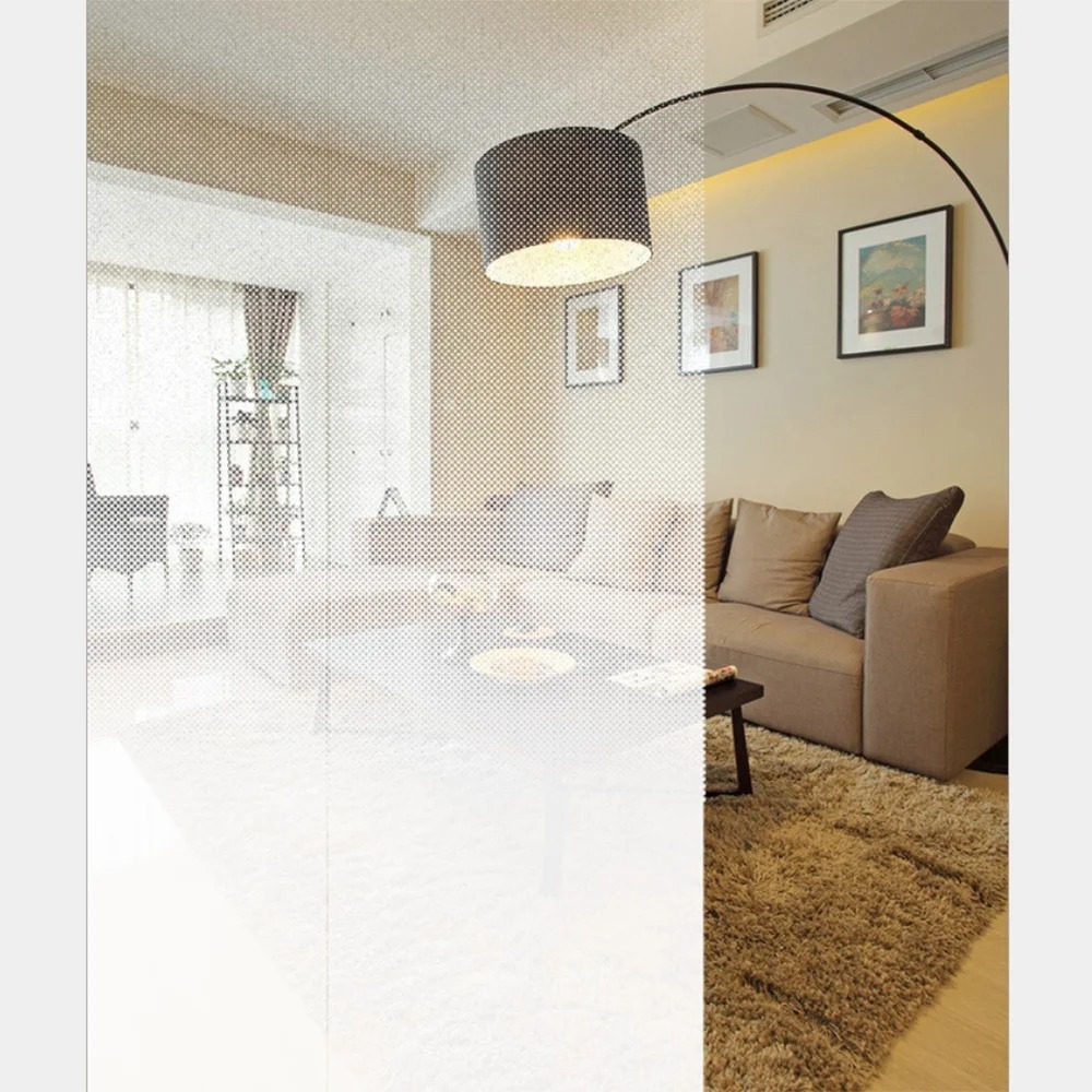 ฟิล์มตกแต่งภายใน ไล่เฉดขาว-ใส 200x150 ซม. ฟิล์มฝ้าไล่ระดับ ให้ความเป็นส่วนตัว ฟิล์มติดกระจก แต่งบ้าน