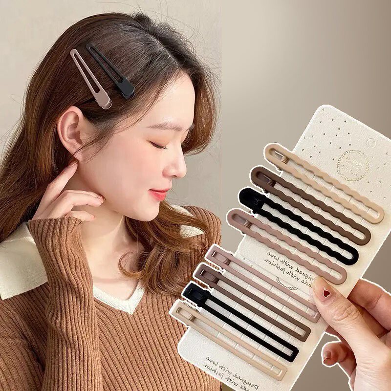 ผู้หญิงสีทึบกิ๊บตัดผม 3 ชิ้น, สไตล์เกาหลีที่เรียบง่ายและสง่างามกิ๊บผม