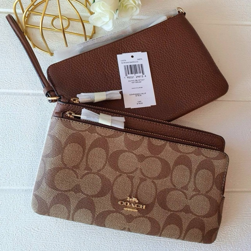 COACH C5576 DOUBLE ZIP WALLET IN