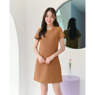 Pocket me dress - ชุดเดรสทำงาน ชุดทำงานผู้หญิง เดรสกระเป๋าซ่อน ทรงสวยมินิมอล - CRAYONBRAND