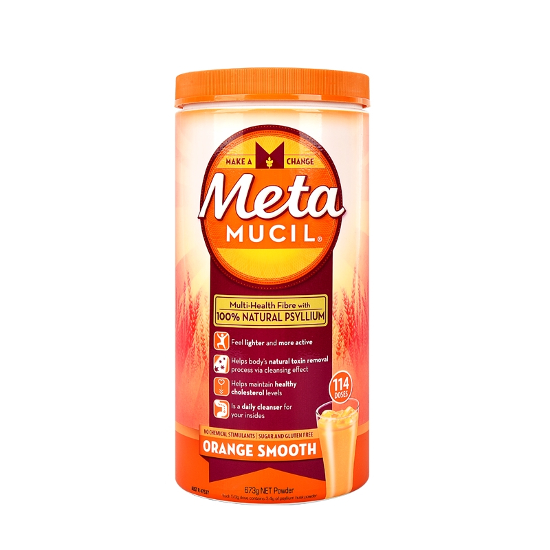 Metamucil Multihealth Fiber with 100% Natural Psyllium Meal Replacement Powder Orange เส้นใยมัลติเฮล